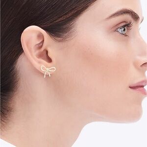NEW J.Crew Pearl Bow Stud Earrings